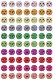 Stickervel Grote Glitter Smileys - 70 Stickers
