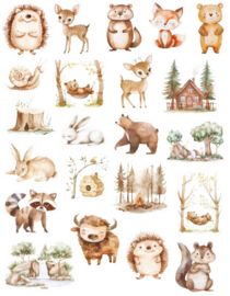 Forest Friends - 22 Bosdiertjes Stickers