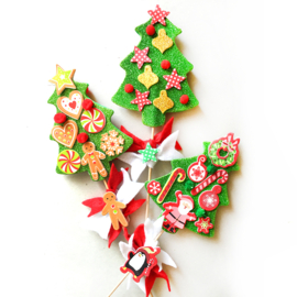 Lebkuchen-Schaumstoff-Weihnachtsaufkleber - 60er Set