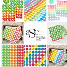 Smileys Mehrfarbig - 90 Aufkleber