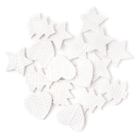 Crochet Cosiness Weiß - 18 Aufkleber