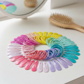 Haaraccessoires Kind - 120 Haarspeldjes en Elastiekjes voor Meisjes in Doosje