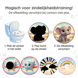 Autocollants magiques pour l’apprentissage de la propreté – Mix – Lot de 8 autocollants réactifs à l’urine