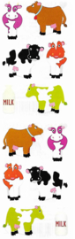 Mollige Koeien - 12 Stickers