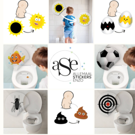 8 Colour Changing Urinal Stickers