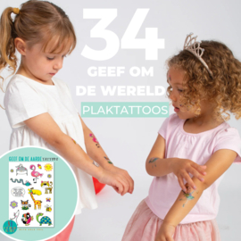 34 Temporary Tattoos for Kids with Gold Foil - Care about the Earth