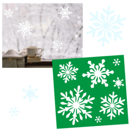 Raamsjabloon Kerst - Raamsjabloon Winter - Herbruikbaar Sjabloon