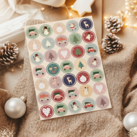 2 Grote Stickervellen Kerst