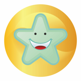Belohnungssticker Multi Star Smiley Groß 19mm - 54 Sticker
