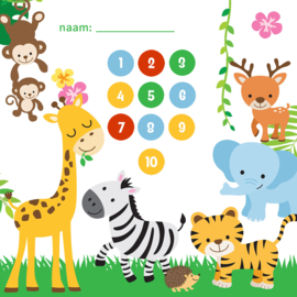Beloningssysteem + Stickers + Plasdiploma - 16 Beloningskaarten met 240 Beloningsstickers Jungle