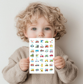 Beloningssysteem Voertuigen –  4 Grote Beloningskaarten en 105 Stickers