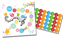 2 Belohnungskarten Musik mit 80 Aufklebern - Komplettset