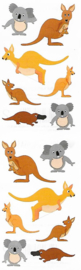 Tiere Down Under in Australien - 14 Aufkleber