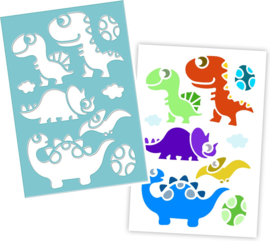 Schablone für Kinder - Dinosaurierschablone