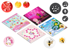 Superset 8 Beloningskaarten met 216 Stickers - voor meisjes