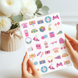 Stickervel Back to the 80's - 35 stickers
