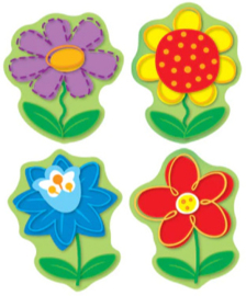 Fleurige Bloemen - 16 grote stickers