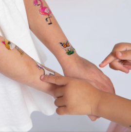 34 Tatouages Adhésifs pour Enfants avec Feuille d'Or - Prendre Soin de la Terre