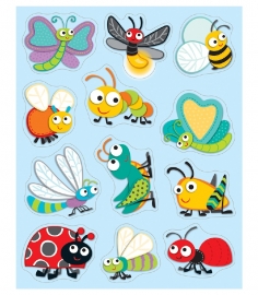 Insectenpret - 12 grote stickers