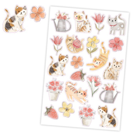 Large Sticker Sheet - Puffy Stickers Cats