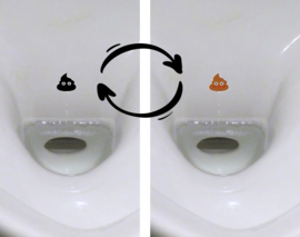 Autocollant thermosensible pour les toilettes Emoji Turd - 3 pièces