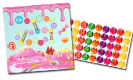 2 Beloningskaarten Snoepjes met 80 stickers - Complete Set