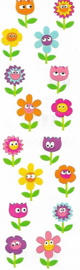 Vrolijke Bloemen - 16 Stickers