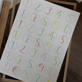 Numbers III Stickers