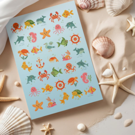 Groot Beloningssysteem Zeediertjes - Beloningskaarten en 105 Stickers
