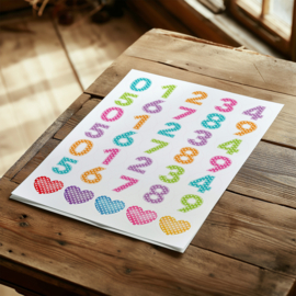 Polkadot Cijfer Stickers