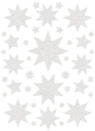 Stars Window Stickers with Glitter