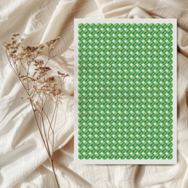 Autocollants de récompense Pinson vert Petit 10mm- 368 autocollants