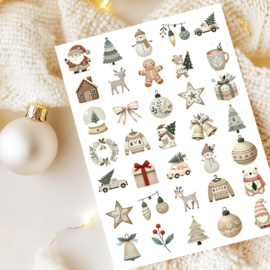 2 Grote Stickervellen Kerst