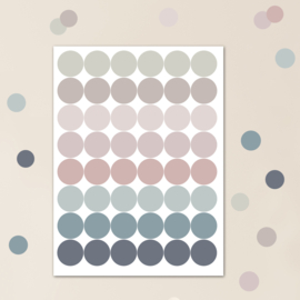 14 mm Dots Stickers - Perfect Earth