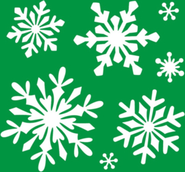 Raamsjabloon Kerst & Winter – Herbruikbaar Sneeuwvlok Sjabloon 18×18 cm