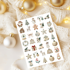 Stickervel Boho Christmas  - 35 stickers