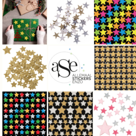 Gold Stars Glitter Stickers - 100 stickers