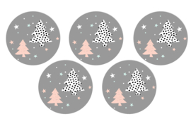 Pastel Christmas Sluitzegels (5 stickers)