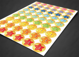 Beloningsstickers Multi Ster Smiley Groot 19mm - 54 Stickers