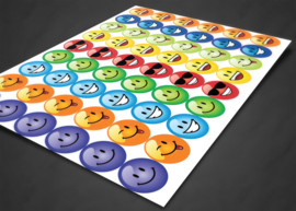 Beloningsstickers Malle Smileys Groot 19mm - 54 Stickers