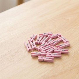 Mini Knijpers Roze - 24 Mini Knijpertjes Roze