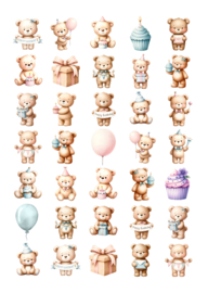 Verjaardag Stickers - 1 Stickervel