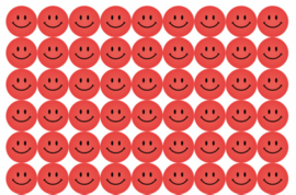 Beloningsstickers Rode Smilies - 54 Stickers