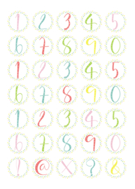 Numbers III Stickers