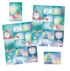 24 Naamlabels Kerst Stickers