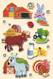 3D-Sticker Bauernhof-Thema