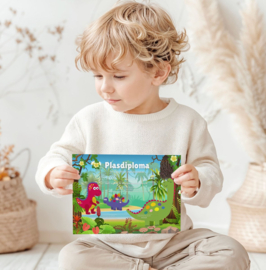 Beloningssysteem Dino's - 5 Beloningskaarten - 105 Stickers en Plasdiploma