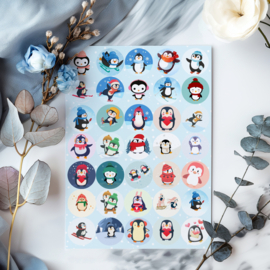 Stickervel Pinguins - 35 stickers