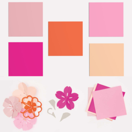 Bloc de papier origami Pretty Pink - 50 feuilles