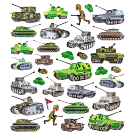 Armeefahrzeuge mit Glitter - 33 Sticker
